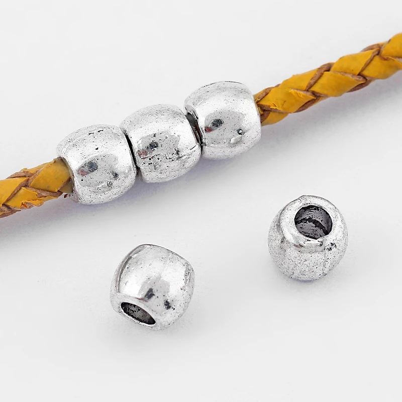 20pcs Antique Silver 2mm Round spacers Beads Charm connector DIY