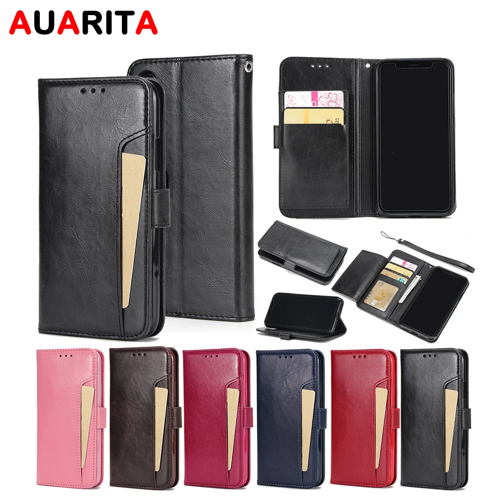 

for apple iphone 5 5S SE 6 6S 7 8 plus iphoneX 7plus 8plus phone case card slots luxury PU leather flip soft TPU cover coque