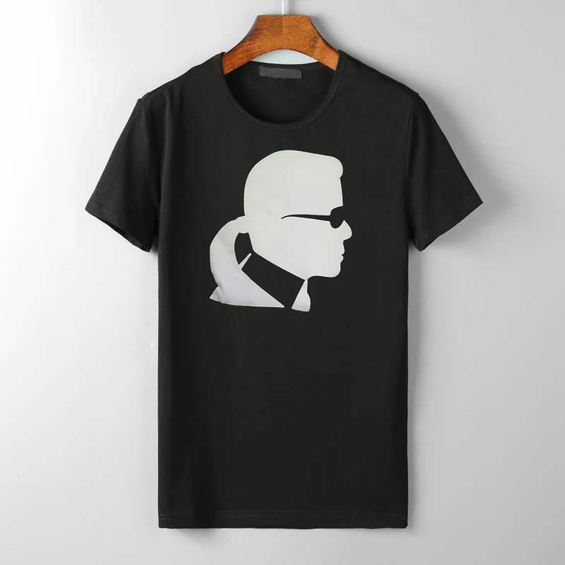 

100% Cotton Karl Lagerfeld T Shirt Plus Size Short Sleeve Harajuku Couple Summer Tshirt Casual Funny VOGUE Tee Shirt Femme 2019