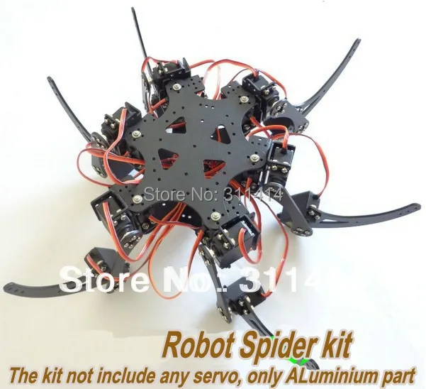 1 комплект 18DOF насекомое из алюминия Паук Шесть 3DOF робот с ногами Рамка комплект с шариковым подшипником для Arduino