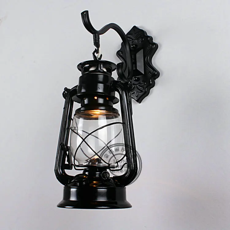 

European minimalist wall lamp bedroom garden mirror lamp retro lighting wrought iron wall lamps bedside lamp led Lantern GY141