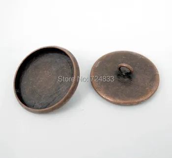 

Antique Copper tone Blank Round Bezel Tray Loop Back Buttons Bases Caps Settings DIY Craft Jewelry Findings 8mm - 27mm Wholesale