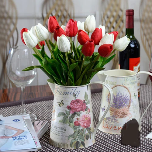 Artificial flower high quality real touch PU Tulip desktop wedding home decoration gift multi-color 12pcs/lot Artificial flower high quality real touch PU Tulip desktop wedding home decoration gift multi-color 12pcs/lot