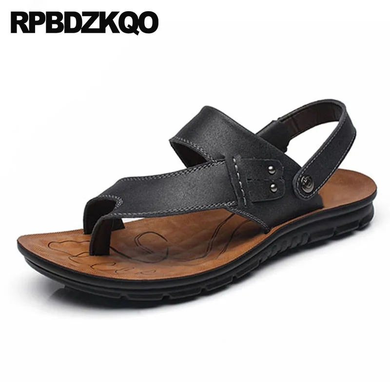 Black yellow D'água Couro brown Dos Ar Livre 2018 Amarelo Ao Tênis Chinelo Homens De Esporte Verão Dedo Sapatos Prova 1 1 yellow 3 Moda Sandálias brown Chinelos 3 Alça 3 Slides 2 black 2 2 1 Nativo À black brown yellow xqgp4RwZI