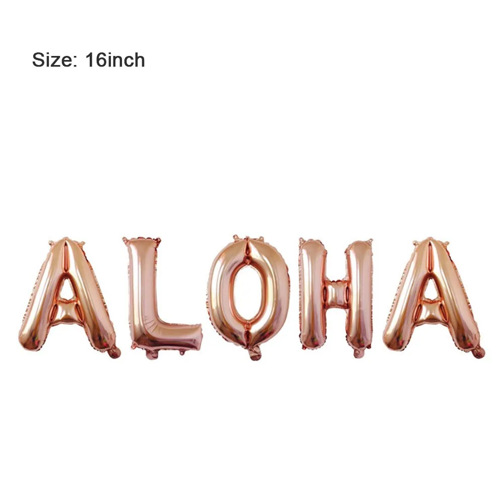 Гавайские баллоны из фольги ALOHA металлик 16 дюймов майларские воздушные шары партия поставок пользу украшения 1 комплект