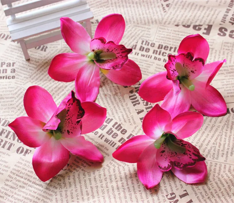 Large artificial orchid flowers Silk orchid floral heads Real touch orchids,DIY flower wreath