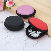 Портативный мини-раунд жесткий хранение наушников чехол для наушников SD TF карты Черный Синий Розовый Фиолетовый Красный для xiaomi samsung