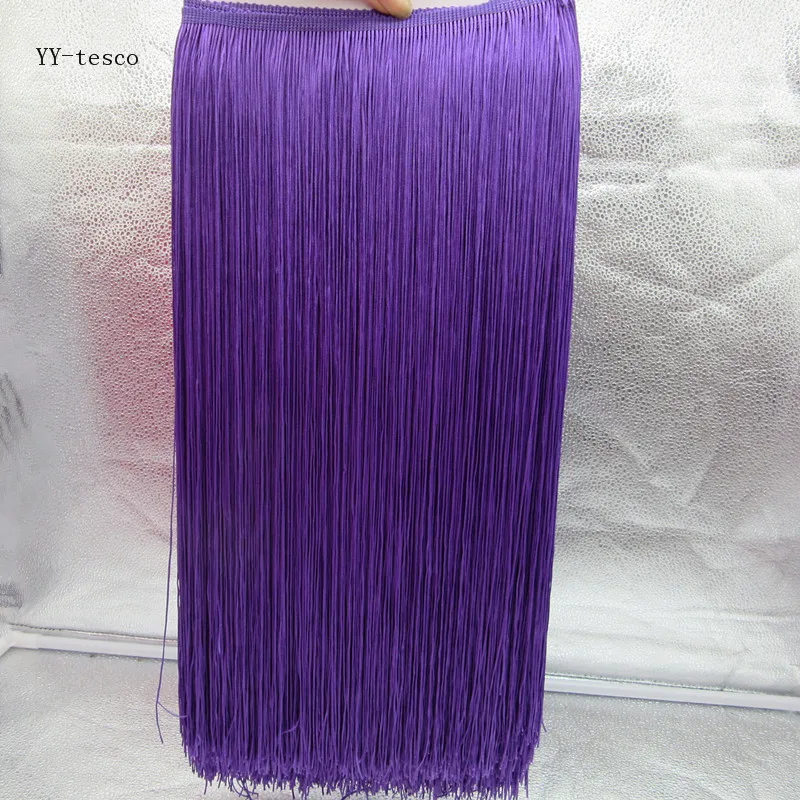 YY-tesco 2 ярда 100 см длинные кружева бахрома отделка кисточкой бахрома отделка для Diy латинское платье сценическая одежда аксессуары кружевная лента - Цвет: purple