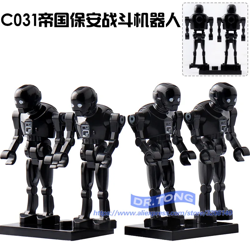 

Single Sale 4Pcs/Set Star Wars K-2SO Combat Robot Doath Trooper Bricks Action Building Blocks Children Gift Toys C031