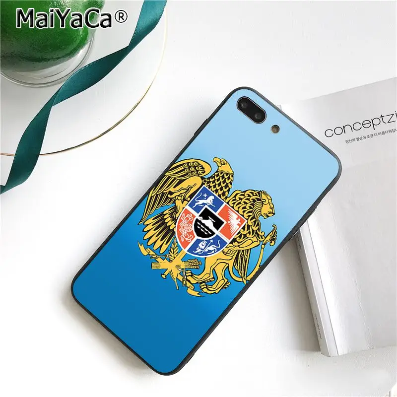 MaiYaCa Armenia Albania Russia flag Emblem TPU Soft Silicone Phone Case for iPhone 8 7 6 6S Plus X XS MAX 5 5S SE XR 10 Cover