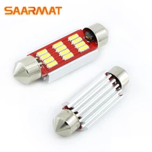 Светодиодный C5W Festoon-36mm лампы для автомобильных номерных знаков, автомобильные лампы для чтения для Volkswagen VW Skoda white@ 12 В(2 шт.) SAARMAT