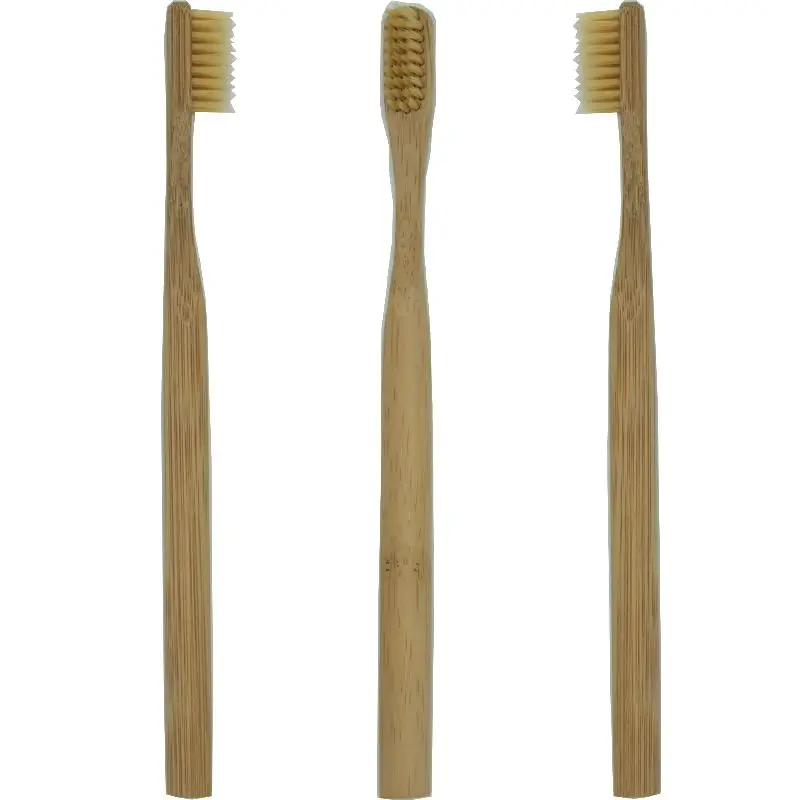 Зубная щетка из натурального бамбука Экологичная зубная щетка из бамбука для взрослых и детей с логотипом под заказ