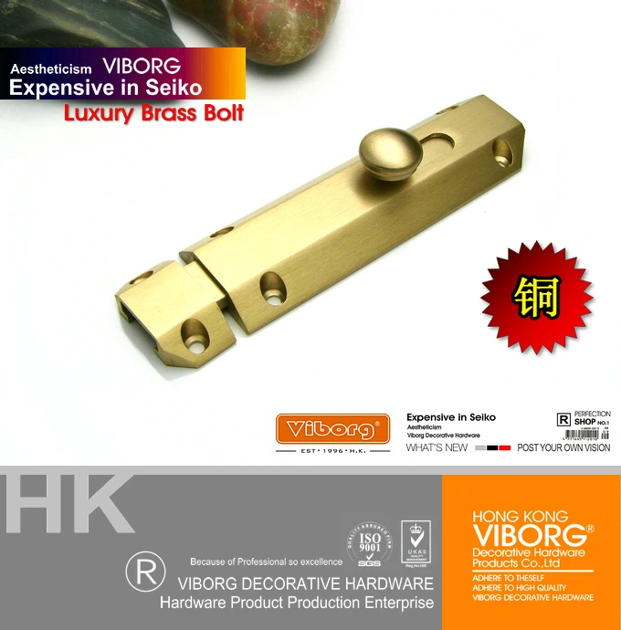 VIBORG роскошный 10 см (4 &quot) Сверхмощный Твердый латунный дверной защитный