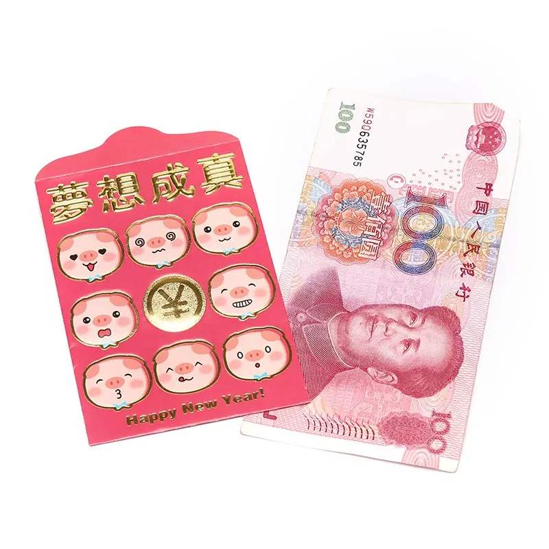 6 шт./упак. красный конверт для заполнения денег Китайская традиционная Hongbao подарок на год свадьба красный конверт подарок
