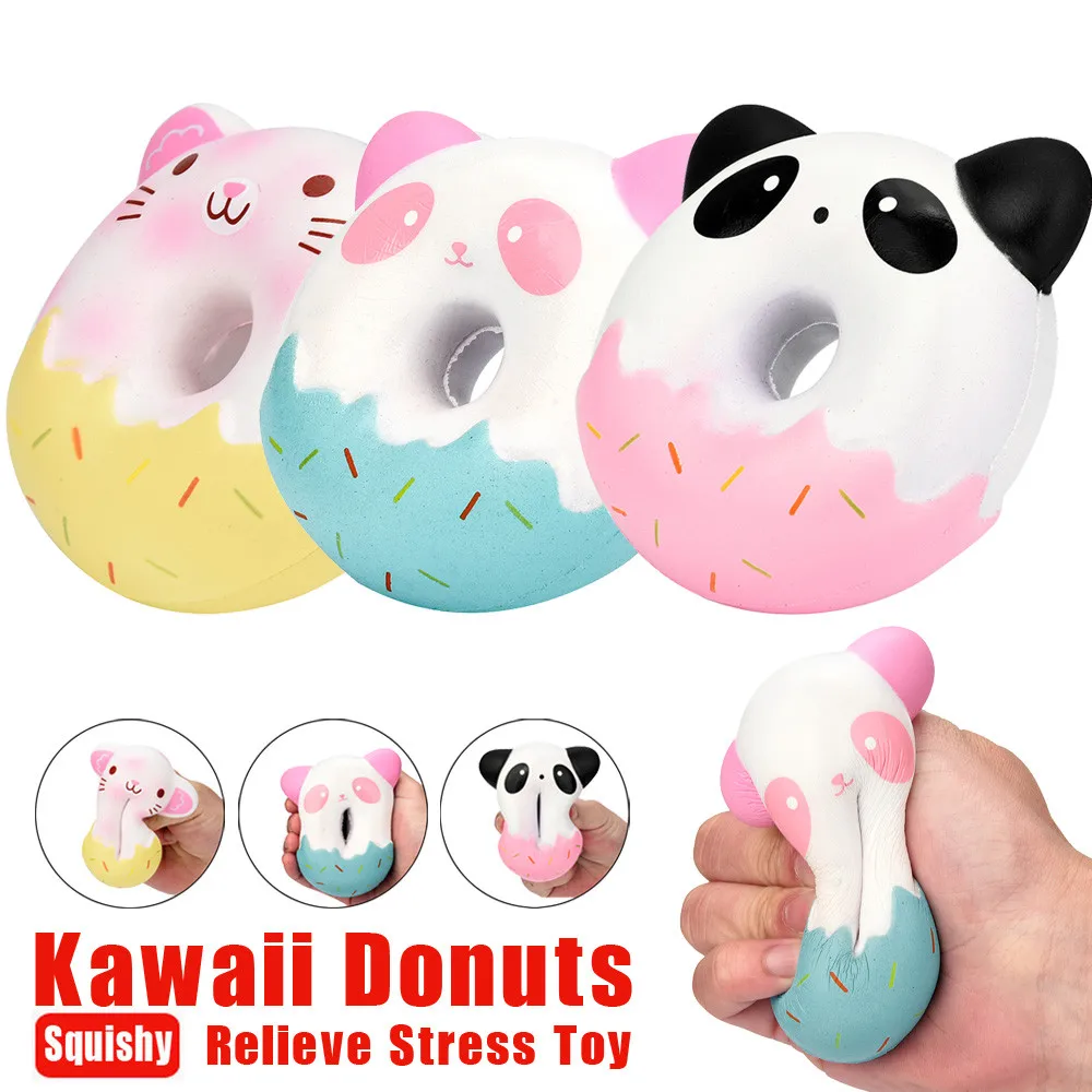 Мягкий милый Панда пончики Kawaii крем ароматизированный медленно поднимающийся игрушка для снятия стресса 4,5