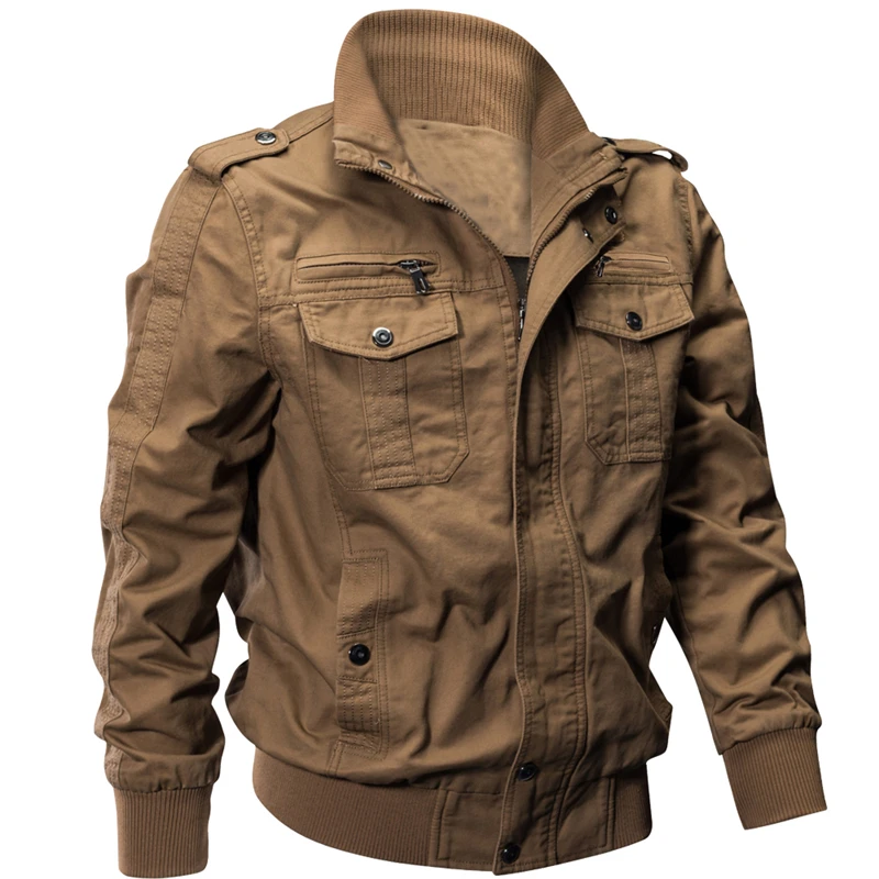 Mountainskin الربيع الخريف الرجال السترات العسكرية معاطف القطن الجيش قميص عارضة الذكور الصلبة سترة رجل العلامة التجارية الملابس SA671