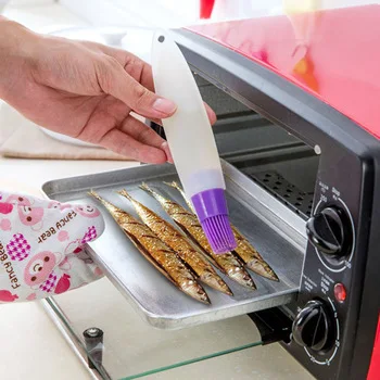 Silicone Basting Brush Liquid Oil Pen Cake Butter Bread Pastry Brush Baking Tool BBQ Utensil Safety BBQ tools Oil Brush