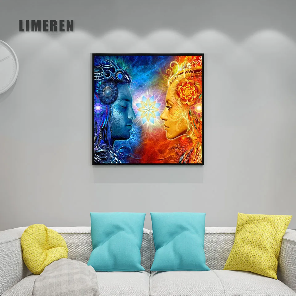 

Wall art characters abstract portrait art canvas african women poster canvas painting interior wall decoration drop shipping