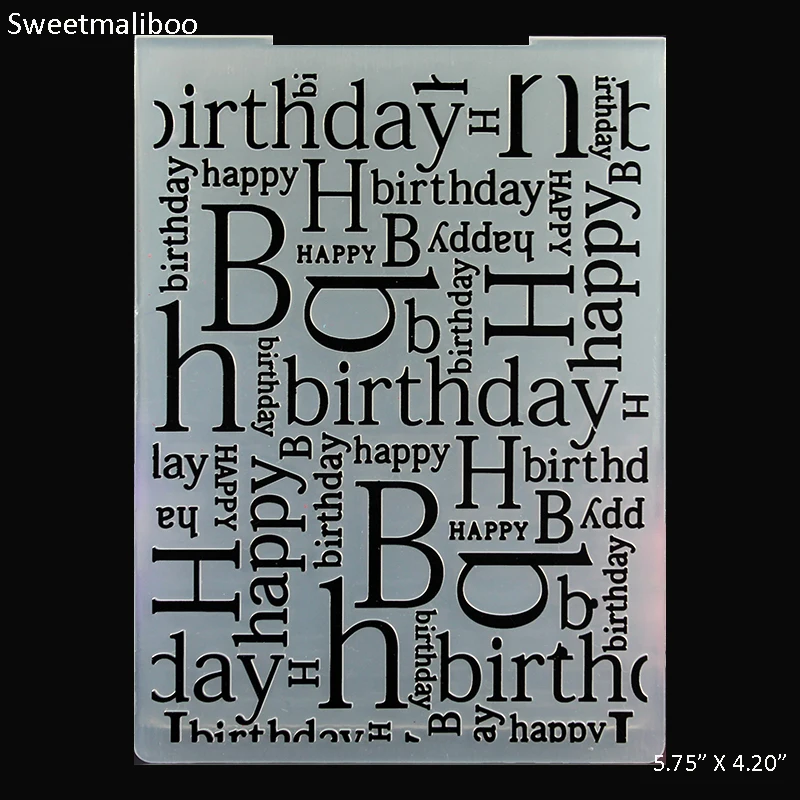 EF-0034 Happy Birthday Embossing 1