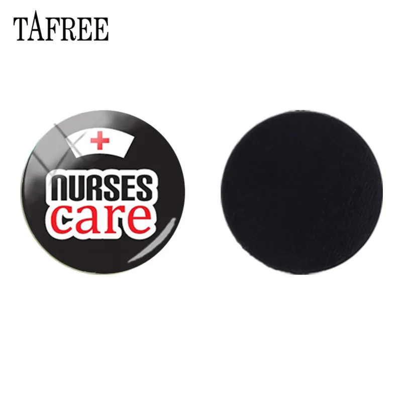 

TAFREE DIY Nurse Doctors Magnetic Sticker Stethoscope Medical Syringe Scepter Fridge Magnet Glass Dome Beads Base Setting CT197