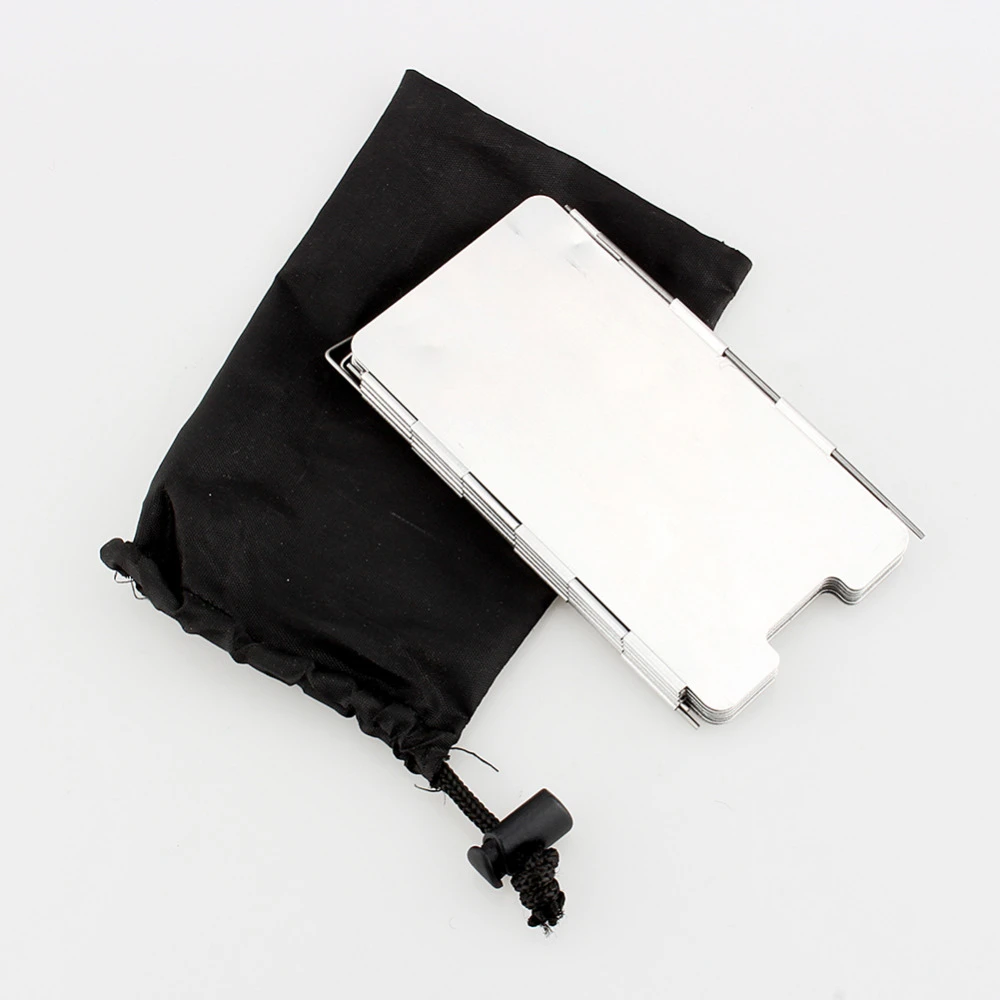 9 Plates Wind Deflectors Foldable Outdoor Camping Gas Stove Wind Shield`Scree ON