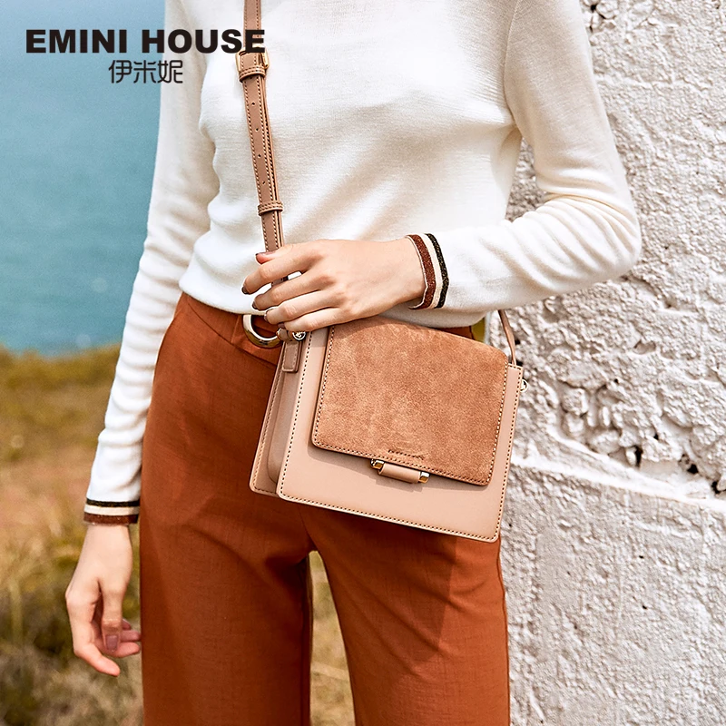EMINI HOUSE женские сумки через плечо из спилка с мехом 2018 одноцветные | Багаж и