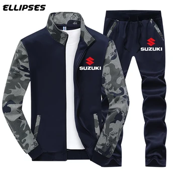 

Suzuki Car Clothing Set Spring Autumn Outdoor Sport Suits Camouflage Ride Pants Mens Hoodies Jacket Suzuki Logo Hoodies