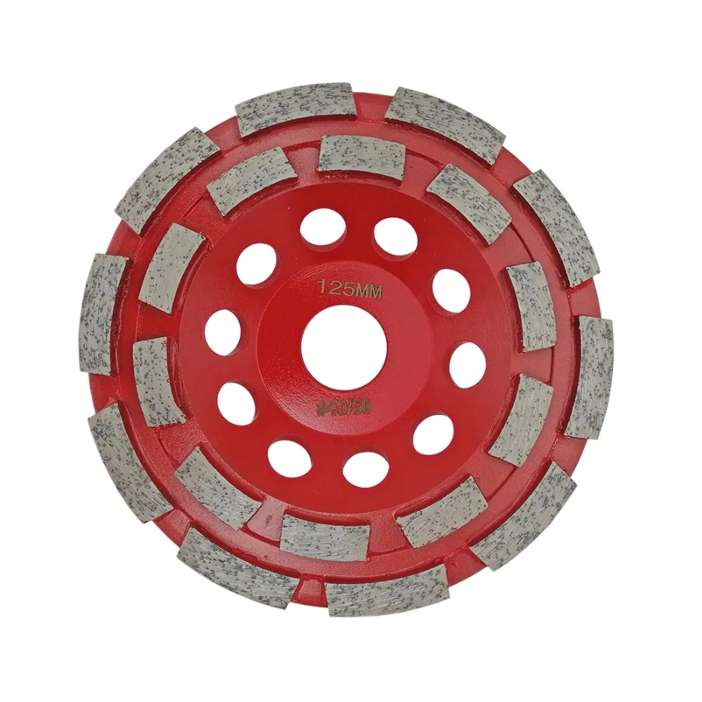 DIATOOL 125mm Diamond Double Row Cup Wheel For Granite & Hard Material