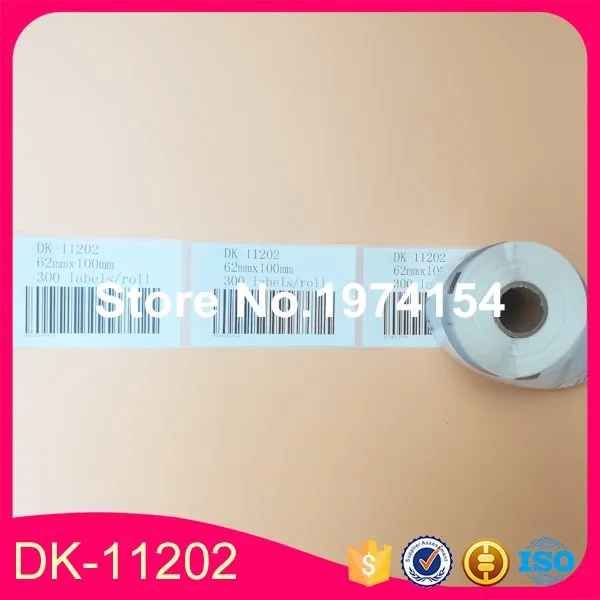60 X рулонов для этикеток Brother СОВМЕСТИМЫ Dk-11202 300 Dk11202 DK11202 dk-11202 Размер: 62 мм x 100 мм
