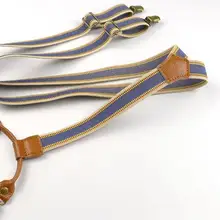 Британские ремни с четырьмя зажимами бронзовые ретро подтяжки с кожаными эластичными модными повседневными унисекс