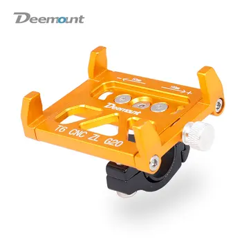 

Deemount Bicycle Handlebar Headset Mount for Smart Phones Width 50-100mm Rack Adjust Anodized CNC Aluminum Alloy Phone Rack Stan