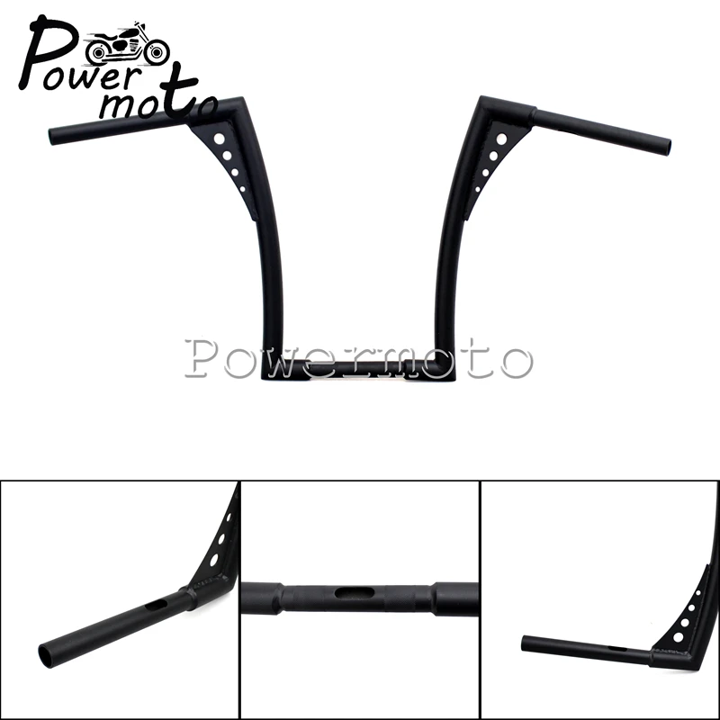 Черный мотоцикл 16 &quotRise 1 1/4&quot APE вешалка руль для Harley Fat Bob Dyna Street Cafe Racer Scrambler|Руль