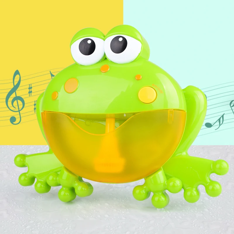 Пузырьковая машина большие лягушки автоматическое устройство для мыльных пузырей воздуходувка музыкальная Ванна игрушка для ребенка