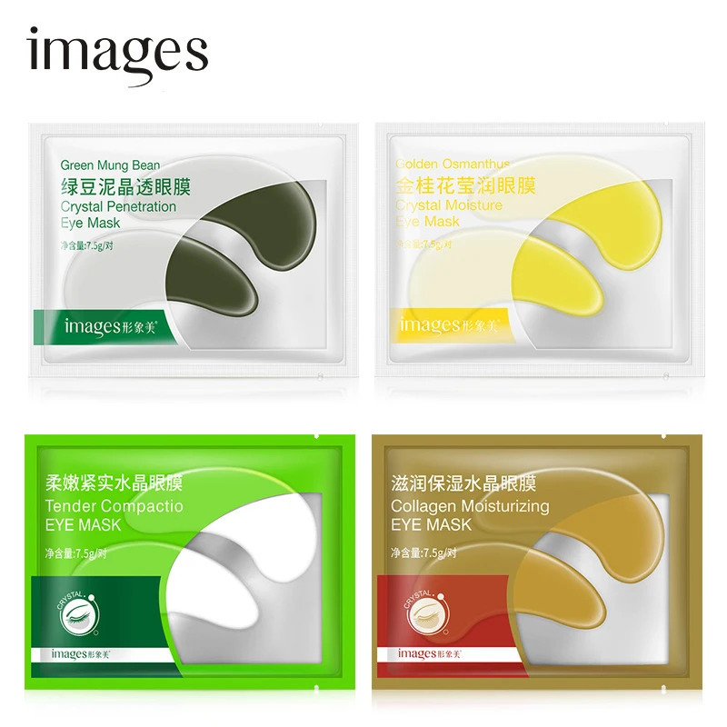 IMAGES Crystal Collagen Gold Osmanthus Eye serum Patch Anti Wrinkle Hyaluronic Acid Moisture Dark Circle Remover Eye Mask
