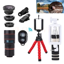 8X зум-объектив телескоп телефото Оптические стёкла микроскоп Fisheye Широкий формат макрообъектив для Xiaomi Redmi 2 3 s 4 Примечание штатив Зажимы