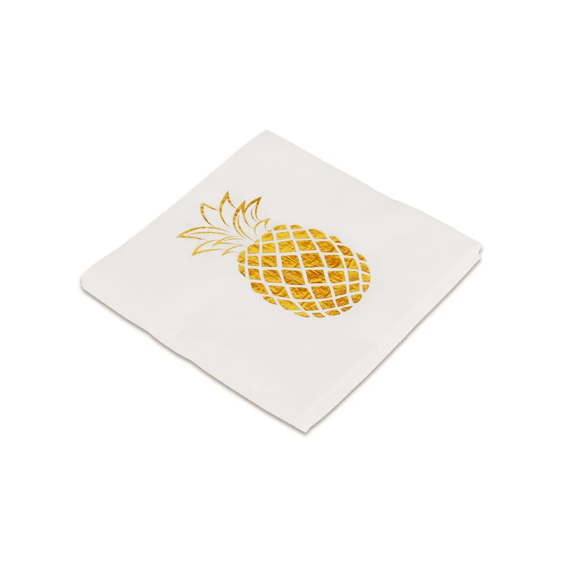 New Disposable Tableware Set Napkin Paper Plate Cup Pineapple Theme Birthday Party Decorations Kid Girl Party Supplies Favor