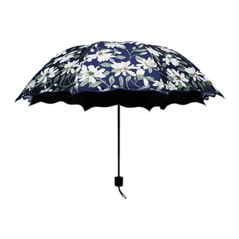 

Folding umbrella Flower umbrella UV protection Sun protection Three-folding Umbrella fashion flower umbrella