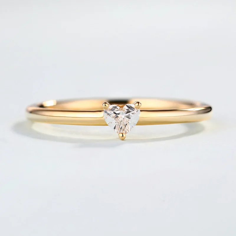 YANHUI Новая мода розовое золото цвет в форме сердца для свадьбы Кольца для женщин 925 серебро дропшиппинг ювелирные изделия R772