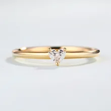 YANHUI New Fashion Rose Gold Color Heart Shaped Wedding Rings for Women Original 925 Silver Dropshipping Jewelry R772