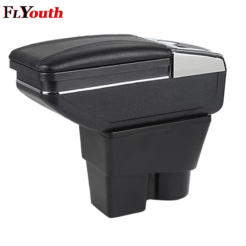 

Car Armrest Box Center Storage Box With Cup Holder Ashtray Arm Rest Rotatable Car-Styling For Skoda Rapid Spaceback 2013-2017