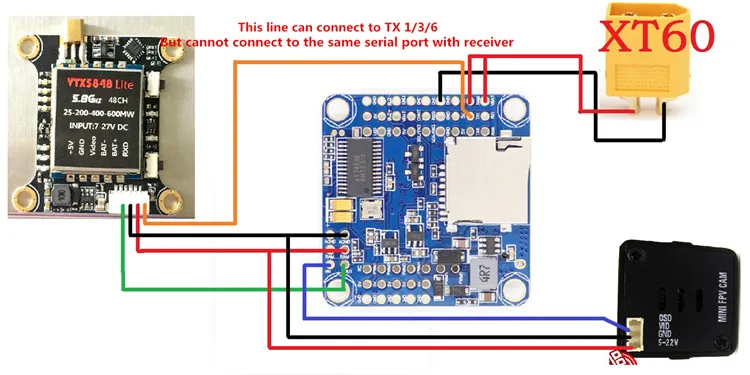 VTX5848 LITE 48CH 5,8G 25/100/200/400/600 мВт переключаемый VTX видео передатчик Модуль OSD Управление для FPV радиоуправляемые модели мультикоптеров