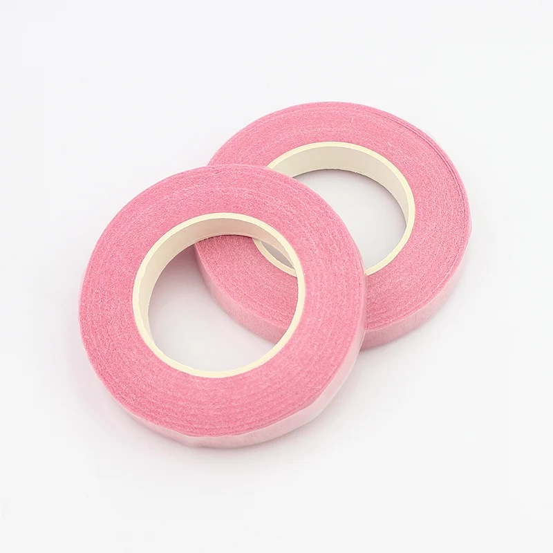 30 ярдов 12 мм самоклеящаяся бумажная лента цветочный стержень для гирлянды венки DIY ремесло Искусственный шелк цветок - Цвет: Розовый