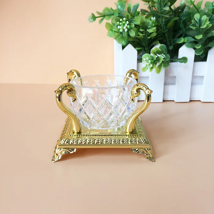 EUROPEAN Creative Sugar Box Salad Cup Seasoning Calendula Golden Silver gift box wedding party celebration candy favor holder (4)