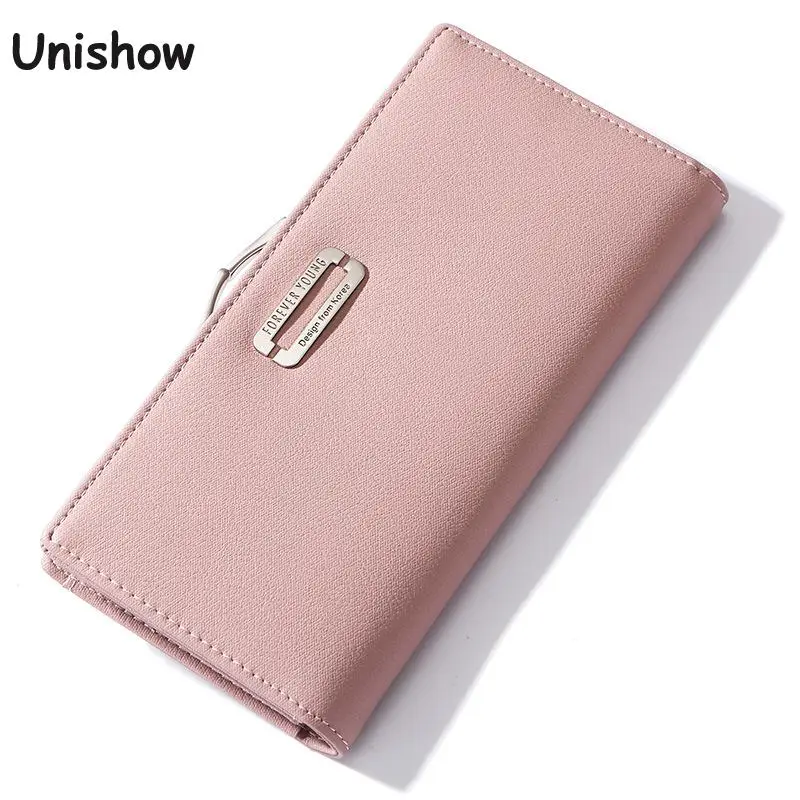 Unishow Lock Wallet Women Long Phone Purse Brand Designer Ladies Wallet