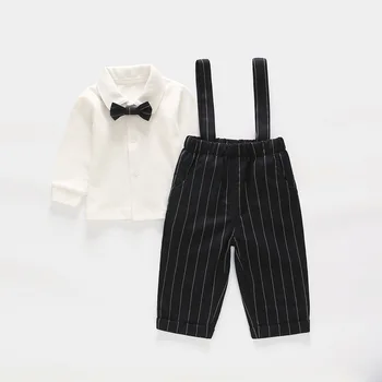 

Vlinder Baby Boy clothes Newborn clothes Long Sleeves Baby soft Shirt Suspender Pants 2pcs Cotton Infant Sets 6m-3T clothes set