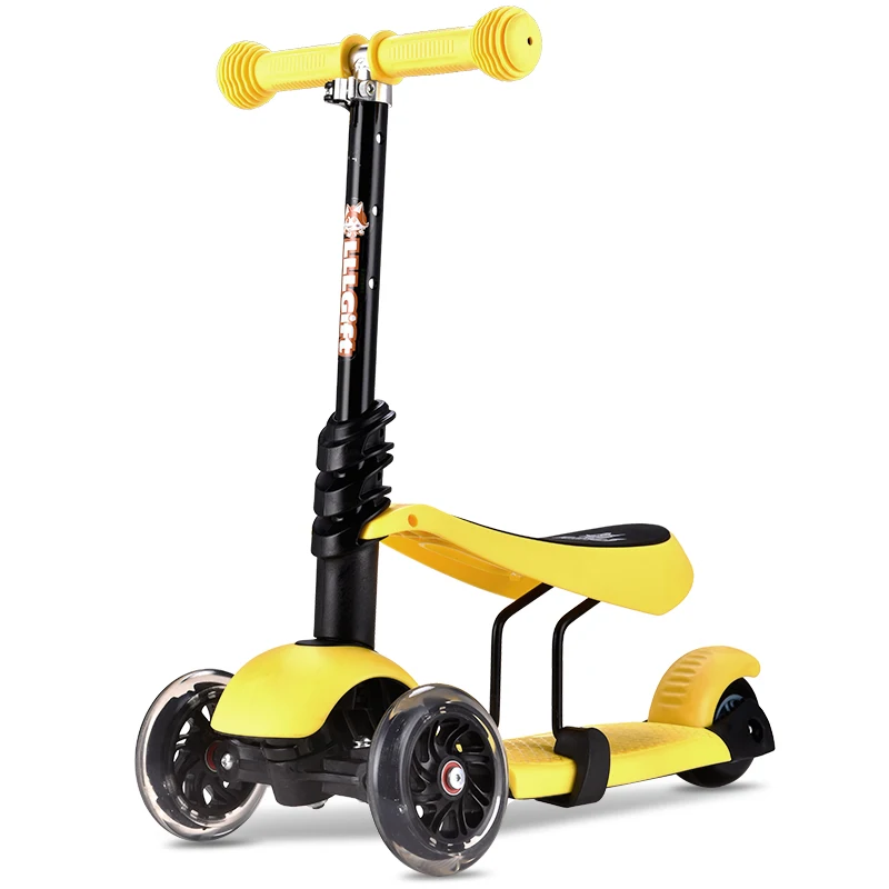 Prix pour 3 en 1 enfant scooter jouet fille tricycle avec ajuster poignée et siège PU lumière up roue 3 roues scooter monopattino par bambini Prix pour 3 en 1 enfant scooter jouet fille tricycle avec ajuster poignée et siège PU lumière up roue 3 roues scooter monopattino par bambini