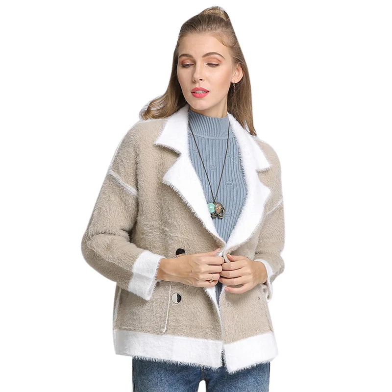 AOWOFS Для женщин пальто и куртки Твердые Цветной один размер с длинным рукавом Элегантная дама пальто кнопка свободные дизайн с карманами Drop