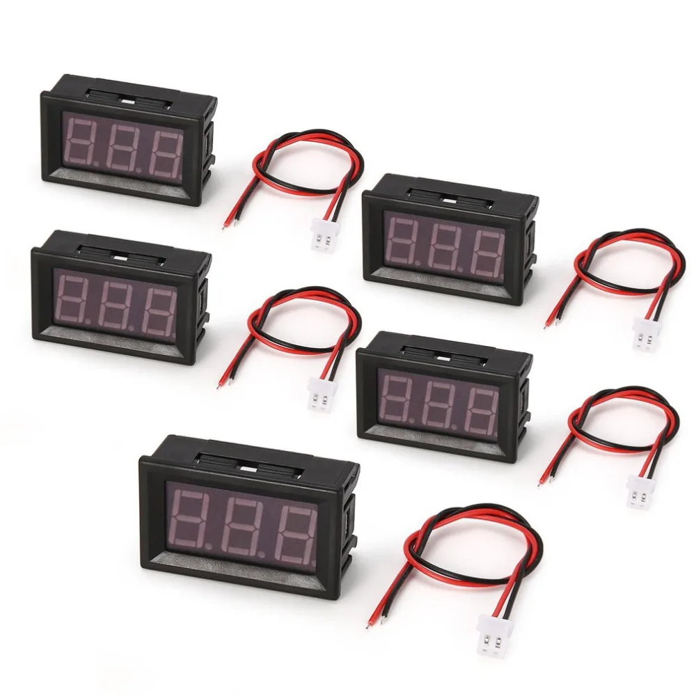 

1/2/5PCS 2.5-30V 0.56in 2-Wire LED Digital Display Panel Voltmeter Electric Voltage Meter Tester Auto Battery Car Motorcycle