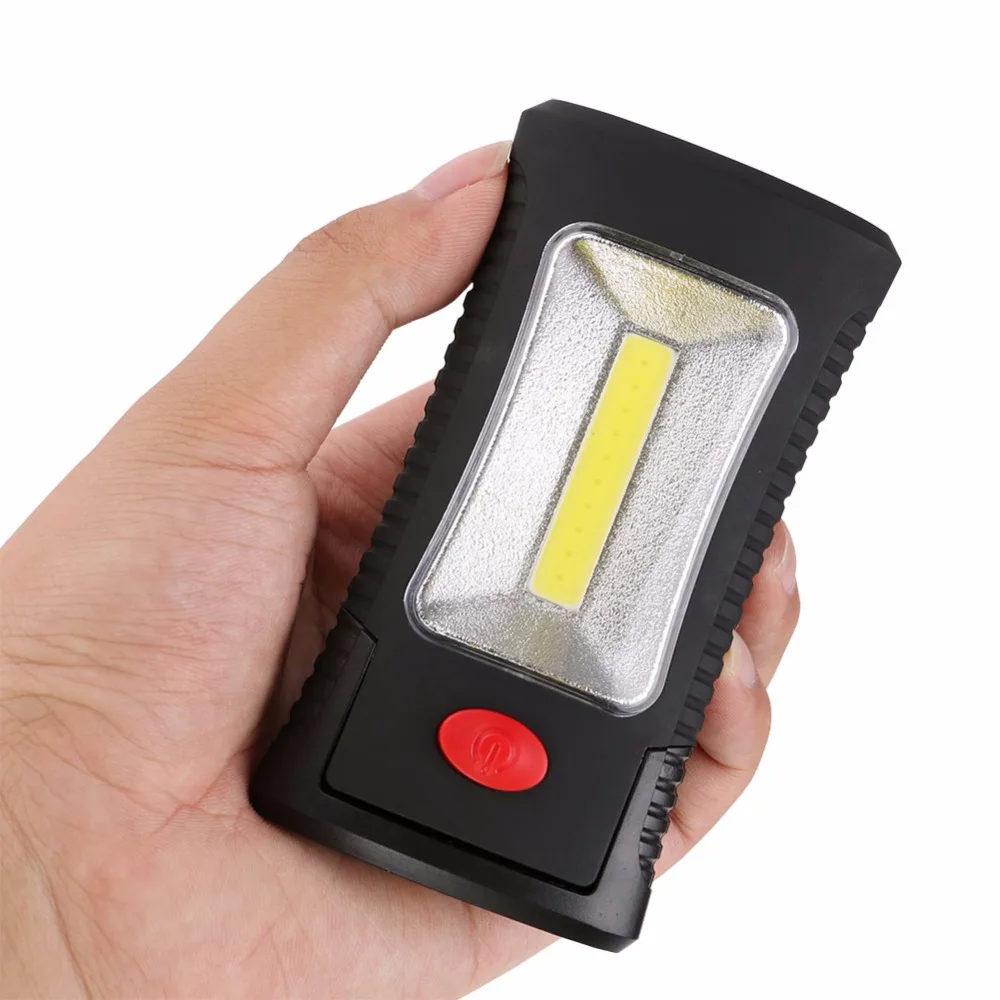 

COB LED Flashlight Magnetic Torch Working Inspection Light Folding Hook Tent Lamp Flashlight Portable Lanterna Linterna Lamp AAA