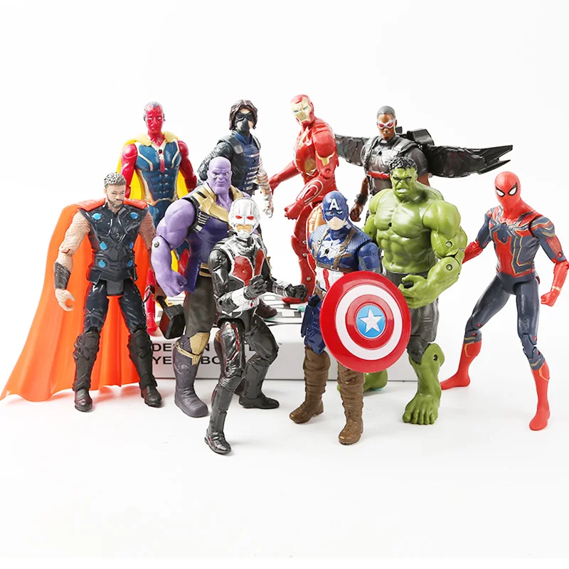 

28pcs Avengers Endgame Toy Captain America Marvel Thanos Hulk Venom Spider Iron Man Thor Black Panther Action Figure Model Doll